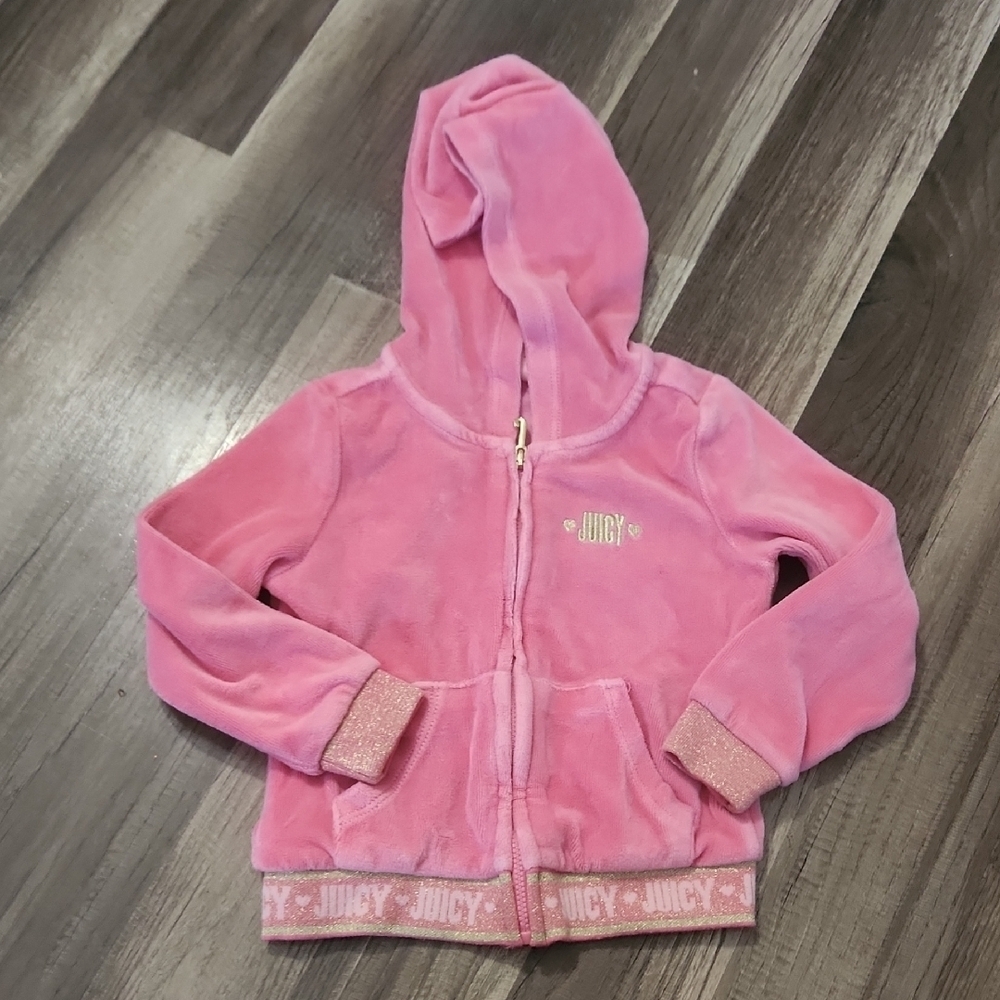 Juicy Couture Kids Hoodie in Soft Pink Size 3T